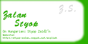 zalan styop business card